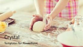  Presentation with cooking - PPT layouts with dust bowl - cooking and home concept background and a soft green colored foreground