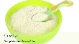  Presentation with powdered - PPT theme with being consoled by her mother background and a light gray colored foreground.