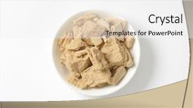  Presentation with yeast - Colorful slides enhanced with bowl of baker's yeast backdrop and a white colored foreground