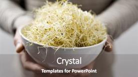  Presentation with ceramic - Beautiful presentation theme featuring bowl full of alfalfa sprout backdrop and a tawny brown colored foreground