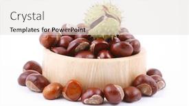  Presentation with bowl - Beautiful PPT layouts featuring bowl-full-of-chestnuts-isolated backdrop and a light gray colored foreground