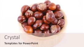  Presentation with bowl - Presentation design featuring bowl-full-of-chestnuts-isolated background and a lemonade colored foreground