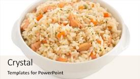  Presentation with rice - Amazing presentation theme having bowl full of rice isolated backdrop and a lemonade colored foreground