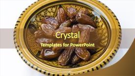  Presentation with date palm - Slides with bowl full of ripped date background and a tawny brown colored foreground