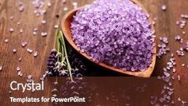  Presentation with lavender - PPT layouts with golden harvest under cloudy sky background and a yellow colored foreground