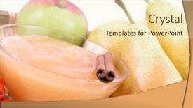  Presentation with apple pear - Colorful slide deck enhanced with pear jam - fresh apples pears backdrop and a cream colored foreground