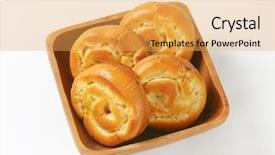  Presentation with snail - PPT layouts enhanced with bowl of apple rolls background and a  colored foreground