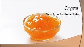  Presentation with apricot - Slides enhanced with bowl of apricot jam background and a white colored foreground