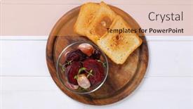  Presentation with beetroot - Presentation theme enhanced with baked beetroot with garlic background and a gold colored foreground