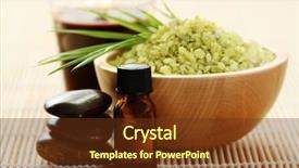  Presentation with green beauty - Cool new presentation design with bowl of bath salt backdrop and a  colored foreground