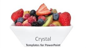  Presentation with healthy breakfast - Slides enhanced with bowl of breakfast fruits and healthy berries background and a white colored foreground