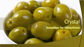  Presentation with bowl - PPT theme featuring bowl of brine cured green background and a  colored foreground