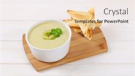  Presentation with brussels - Beautiful PPT theme featuring bowl-of-brussels-sprouts-soup backdrop and a lemonade colored foreground