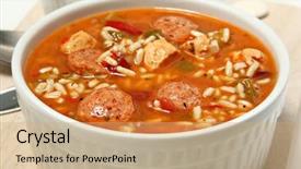  Presentation with cajun - Colorful presentation theme enhanced with bowl of cajun spicy chicken backdrop and a coral colored foreground