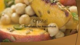  Presentation with chick - Audience pleasing presentation consisting of bowl-of-chick-pea backdrop and a gold colored foreground