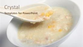  Presentation with soup - Slides with bowl-of-chicken-and-sweetcorn background and a lemonade colored foreground