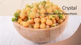  Presentation with chickpea - PPT layouts featuring bowl of chickpea background and a yellow colored foreground