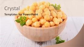  Presentation with chickpea - Slides featuring bowl-of-chickpea background and a yellow colored foreground