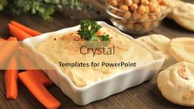  Presentation with dip - PPT layouts with bowl-of-chickpeas-hummus background and a yellow colored foreground