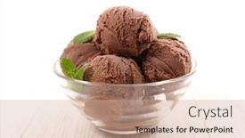  Presentation with chocolate ice cream - Slide deck consisting of bowl-of-chocolate-ice-cream background and a coral colored foreground