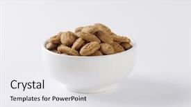  Presentation with cookies - PPT theme with bowl of chocolate mini cookies background and a  colored foreground
