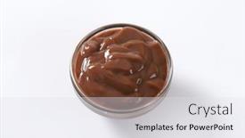  Presentation with pudding - Slide deck featuring bowl-of-chocolate-pudding background and a light gray colored foreground