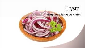  Presentation with red onion - PPT layouts consisting of bowl of chopped red onion background and a white colored foreground