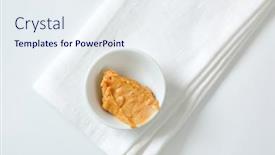  Presentation with peanut - Slide deck enhanced with bowl-of-crunchy-peanut-butter background and a sky blue colored foreground