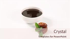  Presentation with syrup - Cool new PPT theme with bowl of date syrup backdrop and a lemonade colored foreground