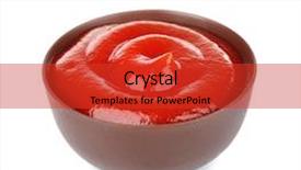  Presentation with sauce - Presentation consisting of bowl of delicious tomato sauce background and a red colored foreground