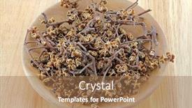  Presentation with sichuan pepper - Presentation design with bowl-of-dried-sichuan-pepper background and a coral colored foreground