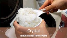  Presentation with sad woman diamond ring - Amazing slide set having bowl of electric rice cooker backdrop and a coral colored foreground