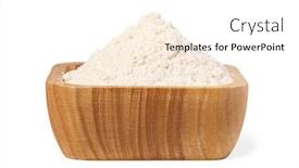  Presentation with flour - PPT theme enhanced with bowl-of-flour-isolated background and a white colored foreground
