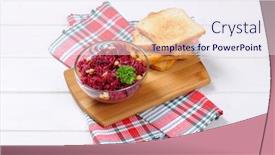  Presentation with beetroot - Cool new PPT layouts with bowl-of-fresh-beetroot-spread backdrop and a sky blue colored foreground