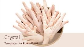  Presentation with animal chicken - Presentation enhanced with bowl-of-fresh-raw-chicken background and a lemonade colored foreground