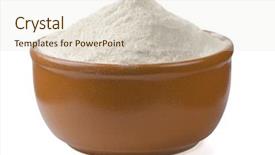  Presentation with flour - Colorful theme enhanced with bowl of fresh wheat flour backdrop and a lemonade colored foreground