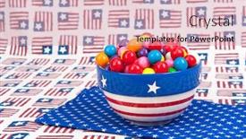  Presentation with festive - Colorful slides enhanced with bowl-of-gumballs backdrop and a lemonade colored foreground