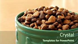  Presentation with dog food - Cool new theme with bowl of healthy dog food backdrop and a tawny brown colored foreground