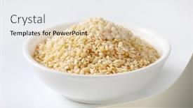  Presentation with seeds - Colorful theme enhanced with bowl-of-healthy-sesame-seeds backdrop and a sky blue colored foreground
