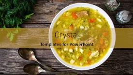  Presentation with cabbage - Presentation theme having bowl-of-hot-cabbage-soup background and a  colored foreground
