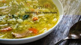  Presentation with cabbage - Slide deck enhanced with bowl-of-hot-cabbage-soup background and a  colored foreground