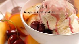  Presentation with ice cream - Audience pleasing slides consisting of bowl-of-ice-cream backdrop and a coral colored foreground