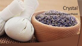  Presentation with stamps - Presentation having bowl of lavender and massage background and a  colored foreground