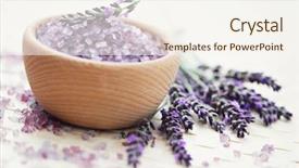  Presentation with lavender flowers - Cool new presentation theme with bowl of lavender bath salt backdrop and a cream colored foreground