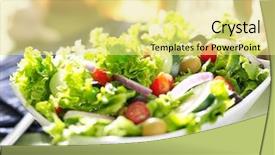  Presentation with salad - Amazing presentation theme having bowl of leafy green salad backdrop and a blonde colored foreground