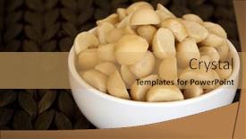  Presentation with wicker - Amazing slide deck having bowl of macadamia nuts backdrop and a yellow colored foreground