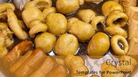  Presentation with taiwan - Slide set consisting of bowl-of-marinated-tofu background and a gold colored foreground