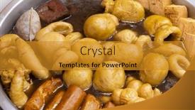  Presentation with taiwan - Slide deck consisting of bowl-of-marinated-tofu background and a gold colored foreground