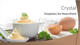  Presentation with mayonnaise - Slides consisting of bowl-of-mayonnaise-sauce background and a white colored foreground