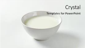  Presentation with carabao milk - Cool new presentation with bowl of milk on white backdrop and a white colored foreground